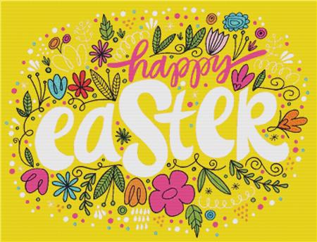 Happy Easter - X Squared Cross Stitch