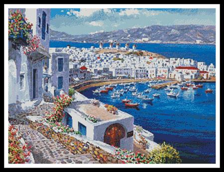 Mykonos Harbor - Artecy Cross Stitch