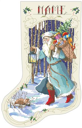 Old Father Winter Christmas Stocking - Kooler Design Studio