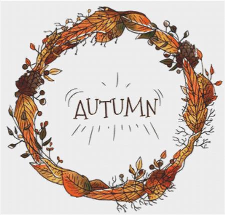 Autumn Wreath - X Squared Cross Stitch