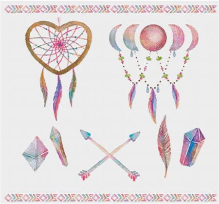 Boho Watercolour - X Squared Cross Stitch