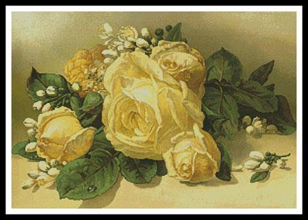 Golden Yellow Roses - Artecy Cross Stitch
