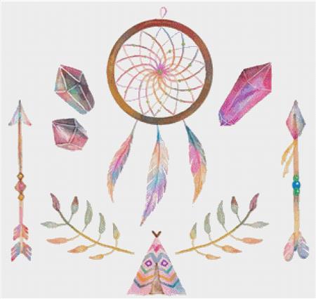 Ethnic Watercolour - X Squared Cross Stitch