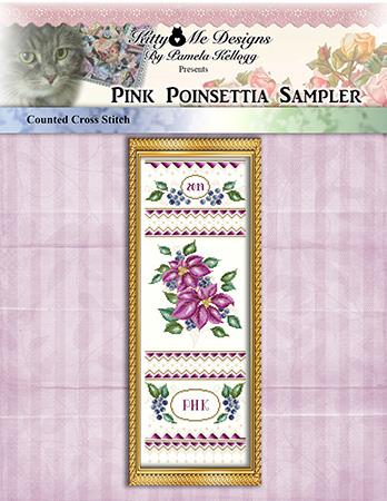 Pink Poinsettia Sampler - Kitty & Me Designs
