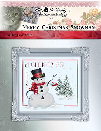Merry Christmas Snowman - Kitty & Me Designs