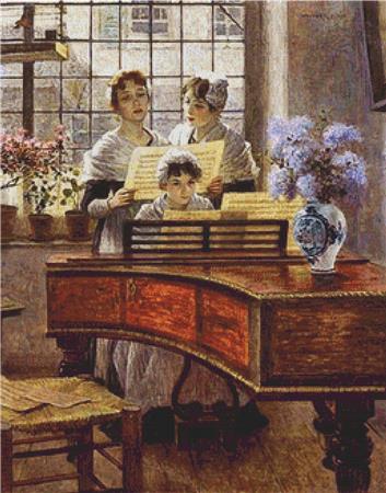 Around The Piano - X Squared Cross Stitch