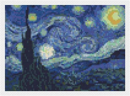 The Starry Night (Mini Chart) - Art of Stitch, The