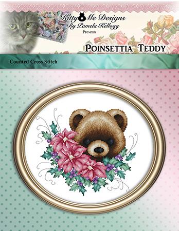 Poinsettia Teddy - Kitty & Me Designs