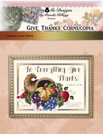 Give Thanks Cornucopia - Kitty & Me Designs