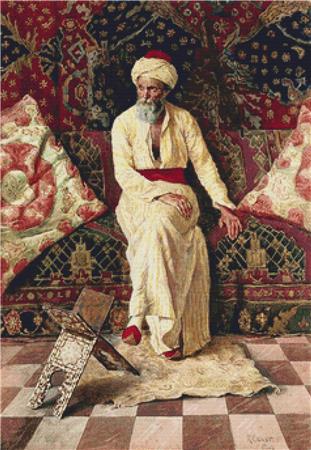 An Older Oriental In Contemplation - X Squared Cross Stitch