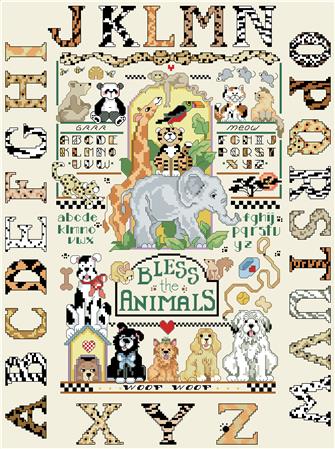 Bless Our Animals Sampler - Kooler Design Studio