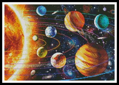 Mini New Solar System - Artecy Cross Stitch