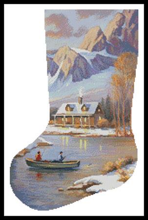 Last Catch Of The Season Stocking (Left) - Artecy Cross Stitch