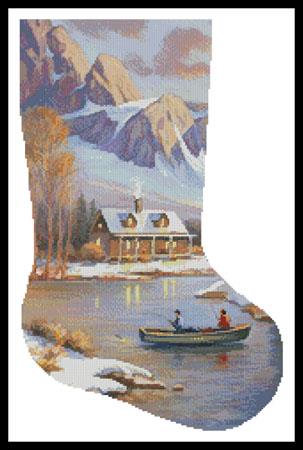 Last Catch Of The Season Stocking (right) - Artecy Cross Stitch