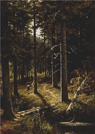 Forest Landscape - X Squared Cross Stitch