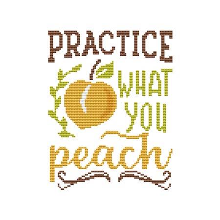 Farmers Market: Practice What You Peach - Cross Stitch Wonders