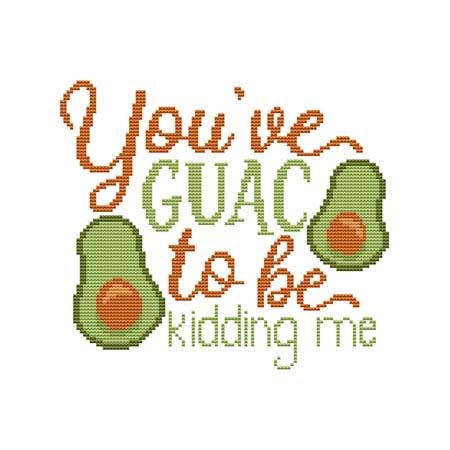 Farmers Market: You've Guac To Be Kidding Me - Cross Stitch Wonders