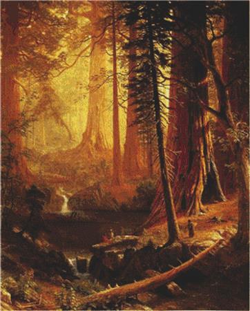 Giant Redwood Trees Of California - X Squared Cross Stitch
