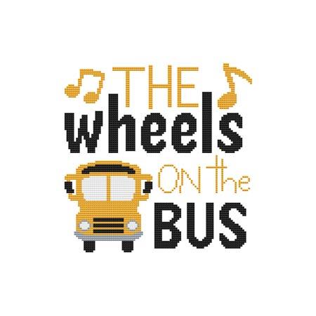 A Nursery Rhyme: Wheels On The Bus - Cross Stitch Wonders