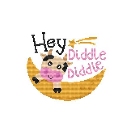 A Nursery Rhyme: Hey Diddle Diddle - Cross Stitch Wonders