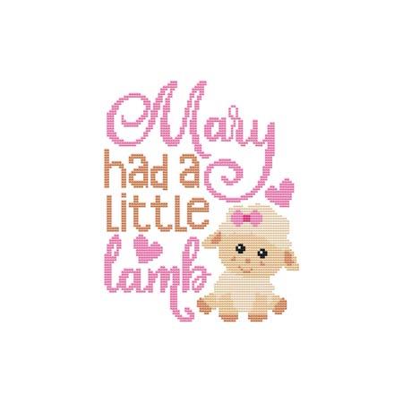 A Nursery Rhyme: Mary Had A Little Lamb - Cross Stitch Wonders