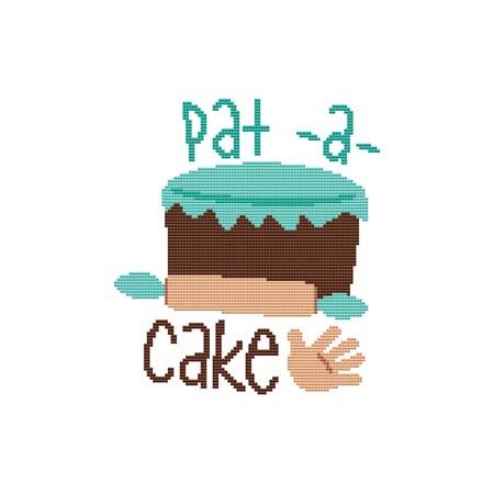 A Nursery Rhyme: Pat A Cake - Cross Stitch Wonders