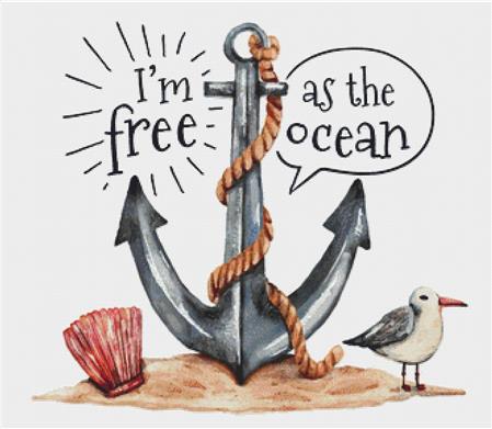 Free As The Ocean - X Squared Cross Stitch