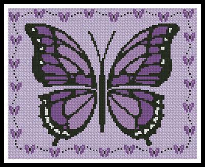Little Purple Butterfly Sampler - Artecy Cross Stitch