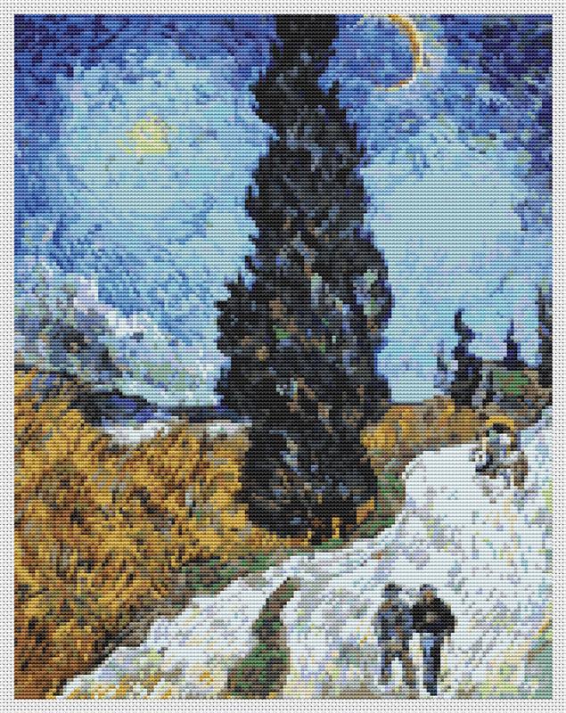 Country Road In Provence Night - Art of Stitch, The