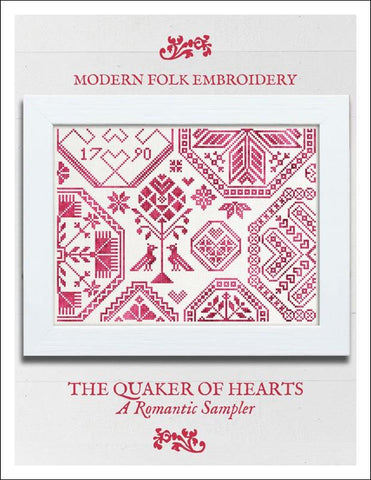 Quaker of Hearts - Modern Folk Embroidery