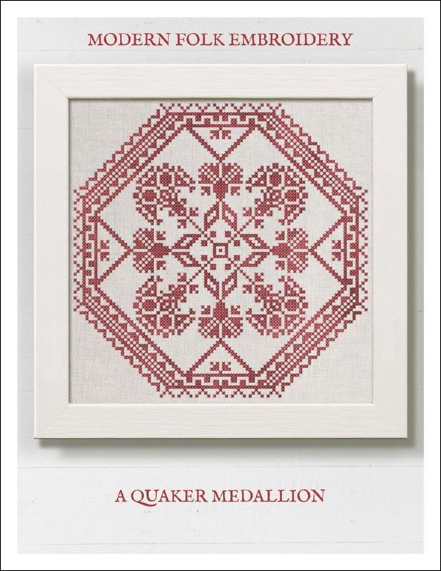 A Quaker Medallion - Modern Folk Embroidery