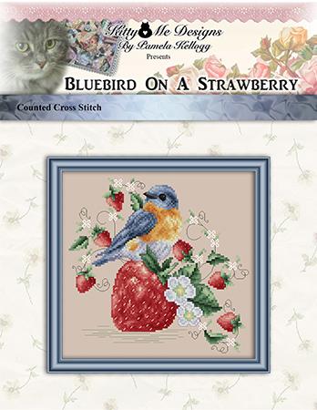 Bluebird On A Strawberry - Kitty & Me Designs