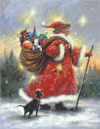 Strolling Santa II - Charting Creations