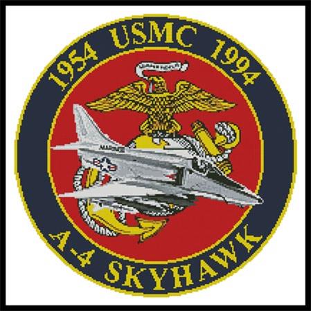 USMC A-4 Skyhawk Emblem - Artecy Cross Stitch