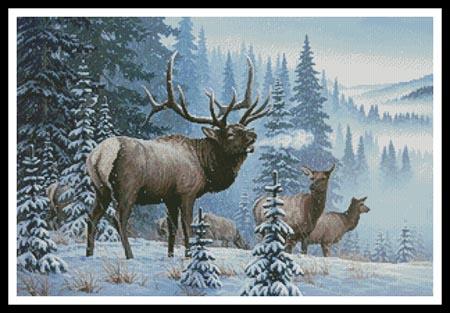 Winter Elk - Artecy Cross Stitch