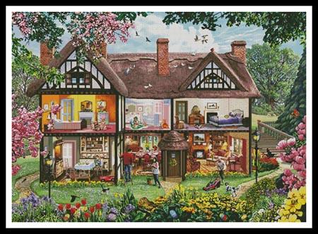 Spring House (Large) - Artecy Cross Stitch