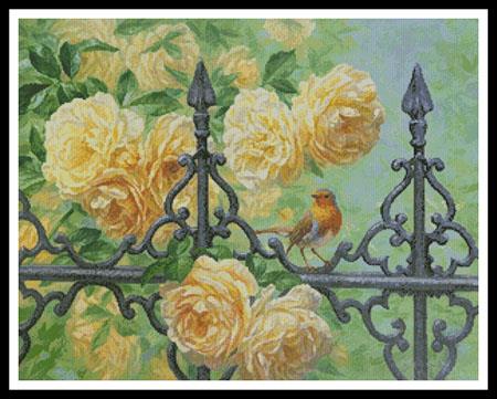 European Robin And Roses - Artecy Cross Stitch