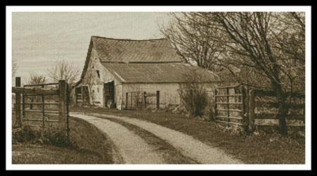 Rustic Barn (Sepia) - Artecy Cross Stitch