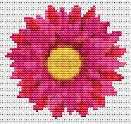 Flowers Series: Pink Gerbera - Art of Stitch, The