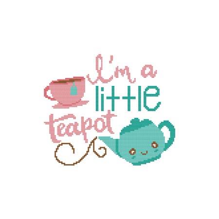 A Nursery Rhyme: I'm A Little Teapot - Cross Stitch Wonders