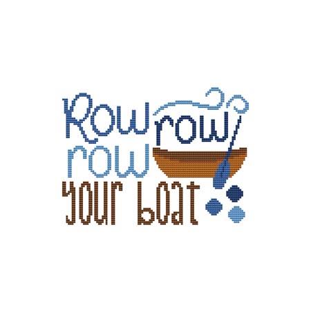 A Nursery Rhyme: Row Row Row Your Boat - Cross Stitch Wonders