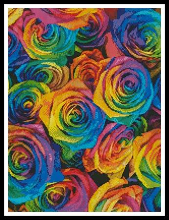 Rainbow Roses (Crop 2) - Artecy Cross Stitch