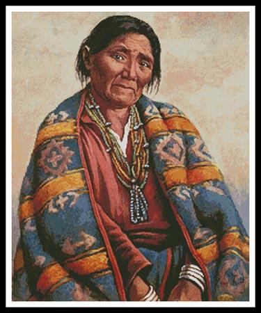 Navajo Indian Woman (Large) - Artecy Cross Stitch