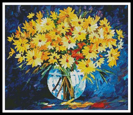 Mini Blue On Yellow - Artecy Cross Stitch