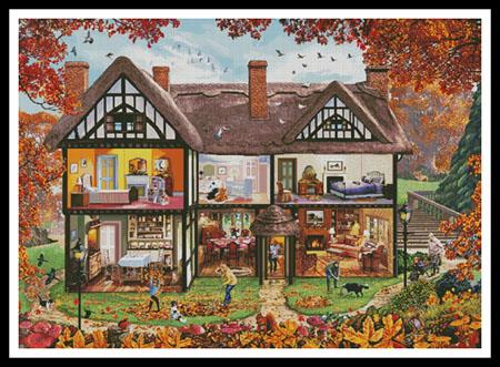 Autumn House (Large) - Artecy Cross Stitch