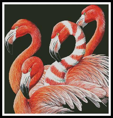 Four Flamingos - Artecy Cross Stitch