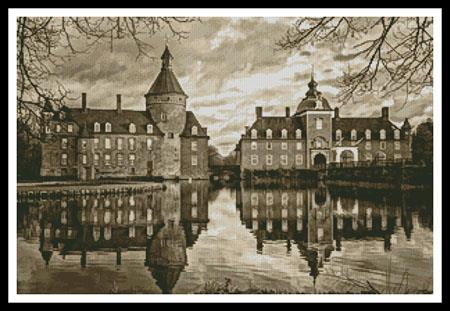 Anholt Castle, Germany (Sepia) - Artecy Cross Stitch