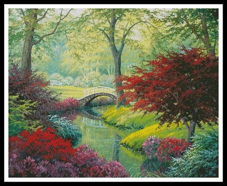 The Garden Bridge (Large) - Artecy Cross Stitch