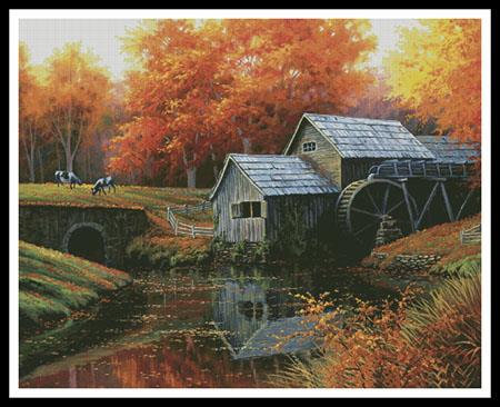 The Old Mill In October (Large) - Artecy Cross Stitch
