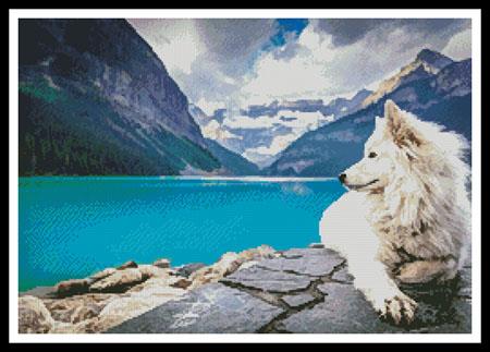 American Eskimo Dog 2 - Artecy Cross Stitch